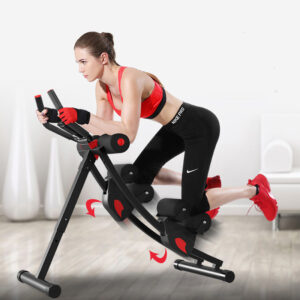 Abdominal Tucker Waist Beauty Machine Fitness Device - Foldable Core Abs Exercise Machine with Resistance Bands&LCD Display